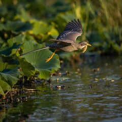 heron in flight