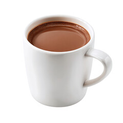 Obraz premium White mug filled with dark brown hot chocolate