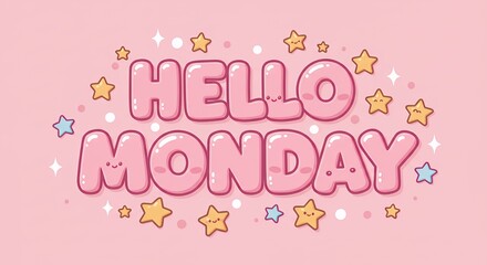 Fototapeta premium Hello monday greeting design