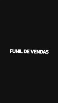 Loop animation video with the phrase FUNIL DE VENDAS in Portuguese filling the background with circular transitions and ending in a blank screen.