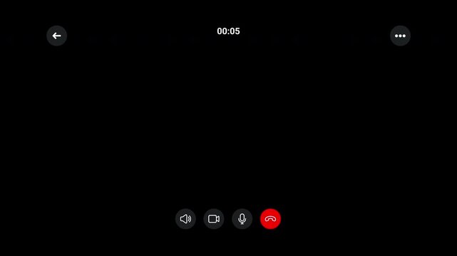 Video call screen overlay with alpha channel, Online meeting video call chat conferencing animation on transparent background