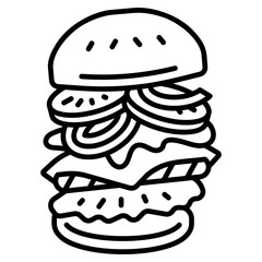 Burger Ingredients Line Icon