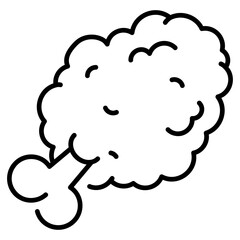 Fried Chicken Line Icon