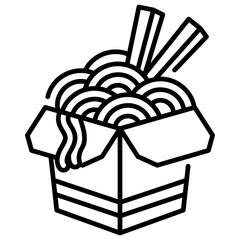 Noodles Line Icon