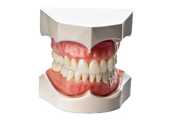 Teeth prosthesis protocol on transparent or white background