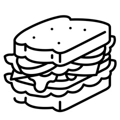Sandwich Line Icon