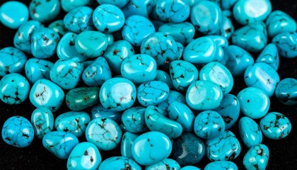 Turquoise gemstones close-up (1)