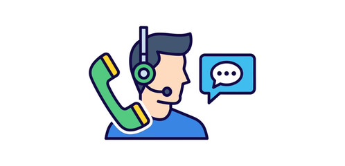 call center support with headset offering assistance ideal for customer service material communication solutions and professional support online now