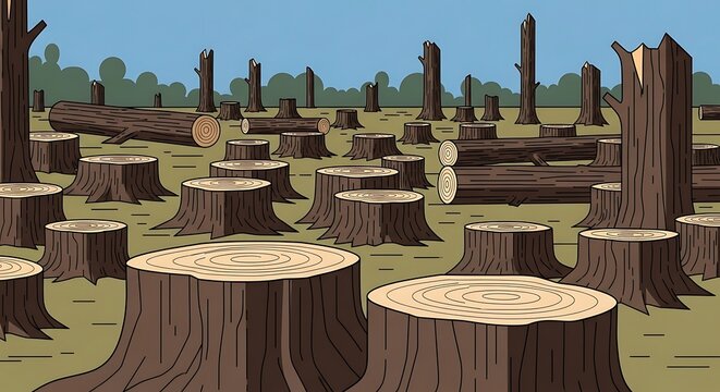 Clearcut landscape.