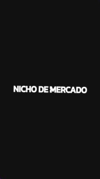 Loop animation video with the phrase NICHO DE MERCADO in Portuguese filling the background with circular transitions and ending in a blank screen.