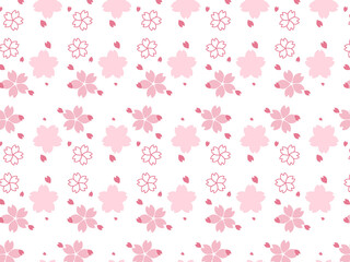 桜の和風背景素材