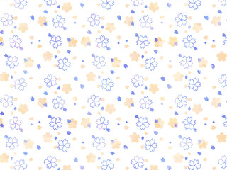 桜の和風背景素材