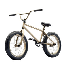 Fototapeta premium Golden BMX bike with pegs and padded seat 