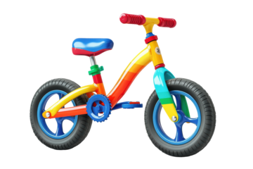 Bright tricycle for kids with training wheels
