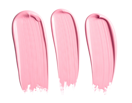 Three light pink cosmetic smudges - Powered by Adobe