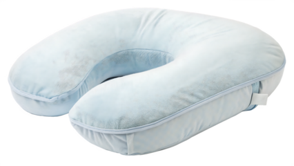 A neck pillows peaceful respite cut out isolated on PNG. AI GENERATED.