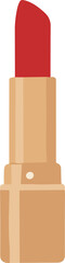 Minimalist Flat Design Red Lipstick Glamour Fashion Cosmetic Beauty Icon