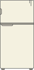 Vector illustration of a refrigerator or freezer