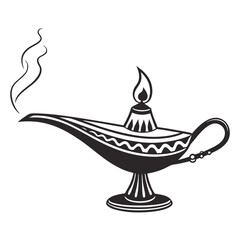 vector illustration of a magic lamp