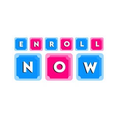 enroll now vector design