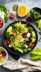 Vibrant salad with fresh ingredients
