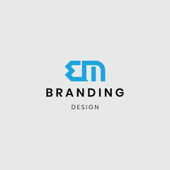 Modern abstract MB icon for corporate branding.
