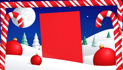Christmas Candy Cane Frame