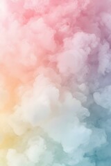 Colorful pastel cotton candy cloud texture in pink, cream and blue shades, creating dreamy fluffy abstract background for sweet design, fantasy atmosphere and creative wallpaper concept