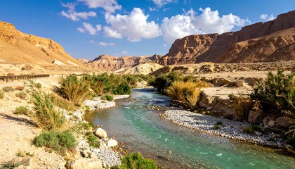 Sunny desert river valley (4)
