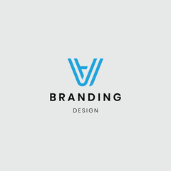“Abstract creative V logo with modern geometric design