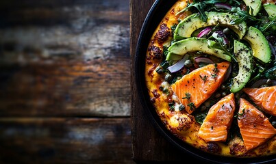 Delicious Salmon Avocado Pizza