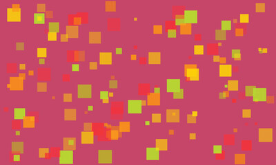 Abstract Geometric Composition in Vibrant Colors with Overlapping Squares Design