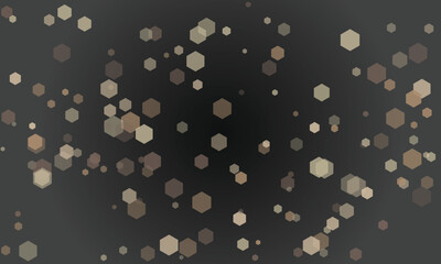 Geometric Design with Hexagons in Varying Sizes and Earth Tones