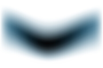 Abstract blue and black blurred shape isolated on transparent background