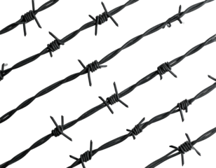 Dark barbed wire fence pattern
