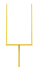 Golden American Football Goal Post Isolated White Background

