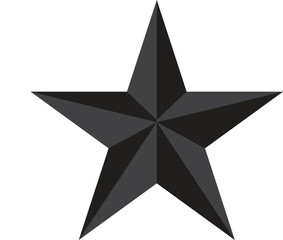Dark Gray Five-Pointed Star