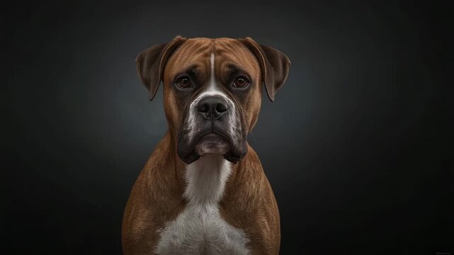 Boxer dog portrait
