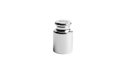 Calibration weight isolated on transparent background, a precise instrument for ensuring accuracy in measurement and maintaining quality control standards