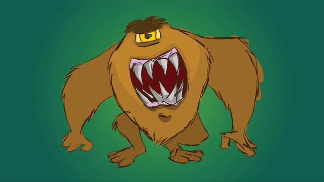 Amazonian Legend Mapinguari Cartoon