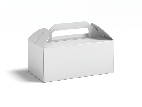 Take Away Box 3D Render Isolated White for Mockup 2