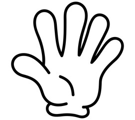 パーのイラスト、手のパーツ