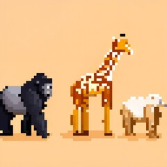 silhouette of animals block