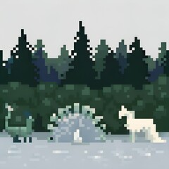 city block in the night