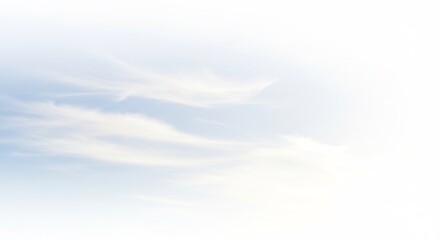 柔らかな光漂う空 繊細な雲模様 優しい青白 (Yawarakana hikari tadayou sora sensai na kumo moyoo yasashii aojiro) Translation: Gentle light floating sky, delicate cloud pattern, soft blue-white.. AI Generated