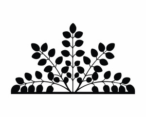 Leaf pattern silhouette illustration isolated on white background