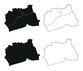 Samut Sakhon map is a province of Thailand, Graphic vector