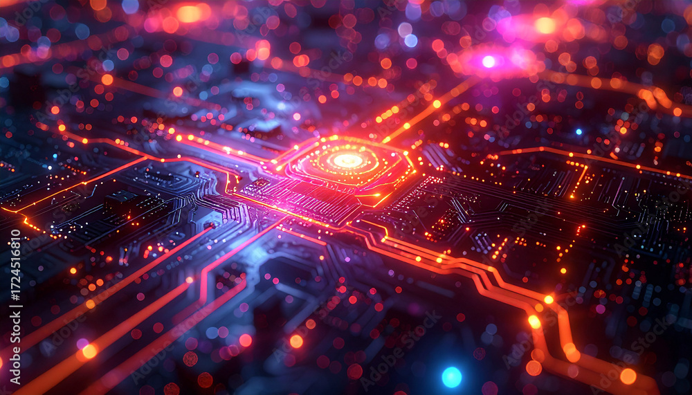 Poster digital network connection: capturing a mesmerizing digital rendering of a network connection, this 