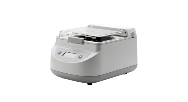 Laboratory incubator isolated on transparent background, a controlled environment device used for cell culture, research, and scientific experiments