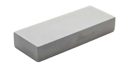 Concrete block for construction isolated on transparent background rectangular cement brick for building walls and foundations with a smooth surface